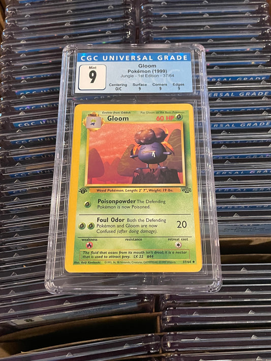 Gloom Jungle 1st Edition 37/64 Pokémon (1999) CGC 9