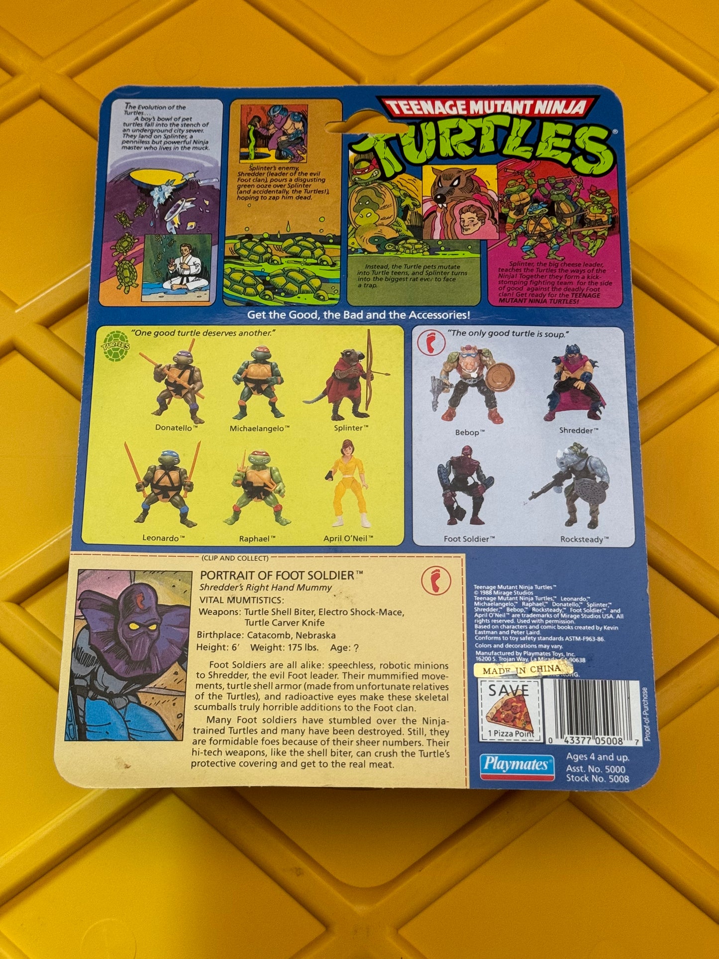 TMNT Foot Soldier 1988 Playmates