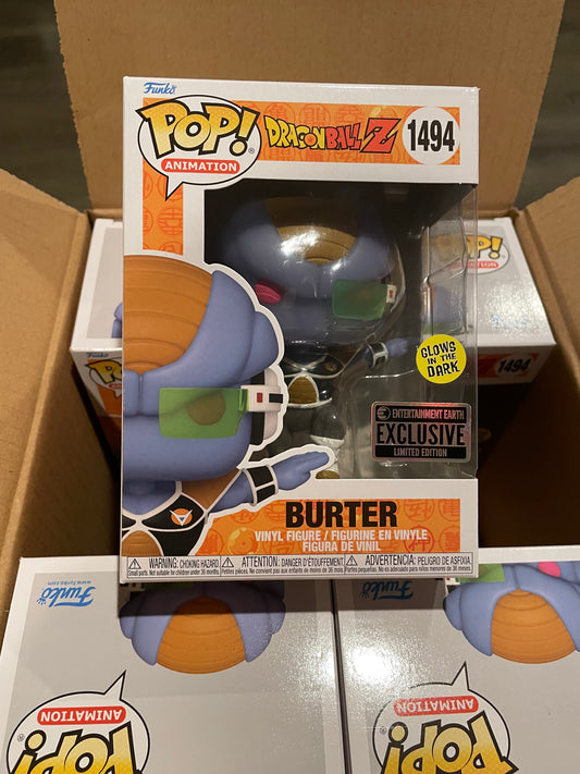 Burter Funko Pop #1494 Entertainment Earth Exclusive GITD Dragon Ball Z