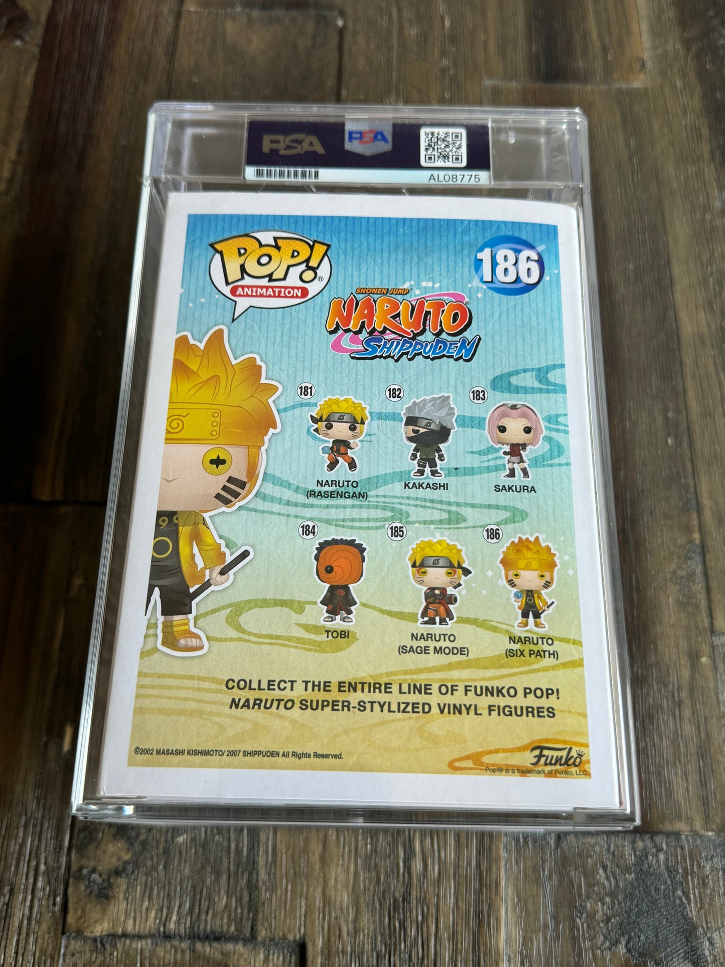 Naruto (Six Path) Funko POP #186 HOT TOPIC EXCLUSIVE PSA Encapsulated & Autograph