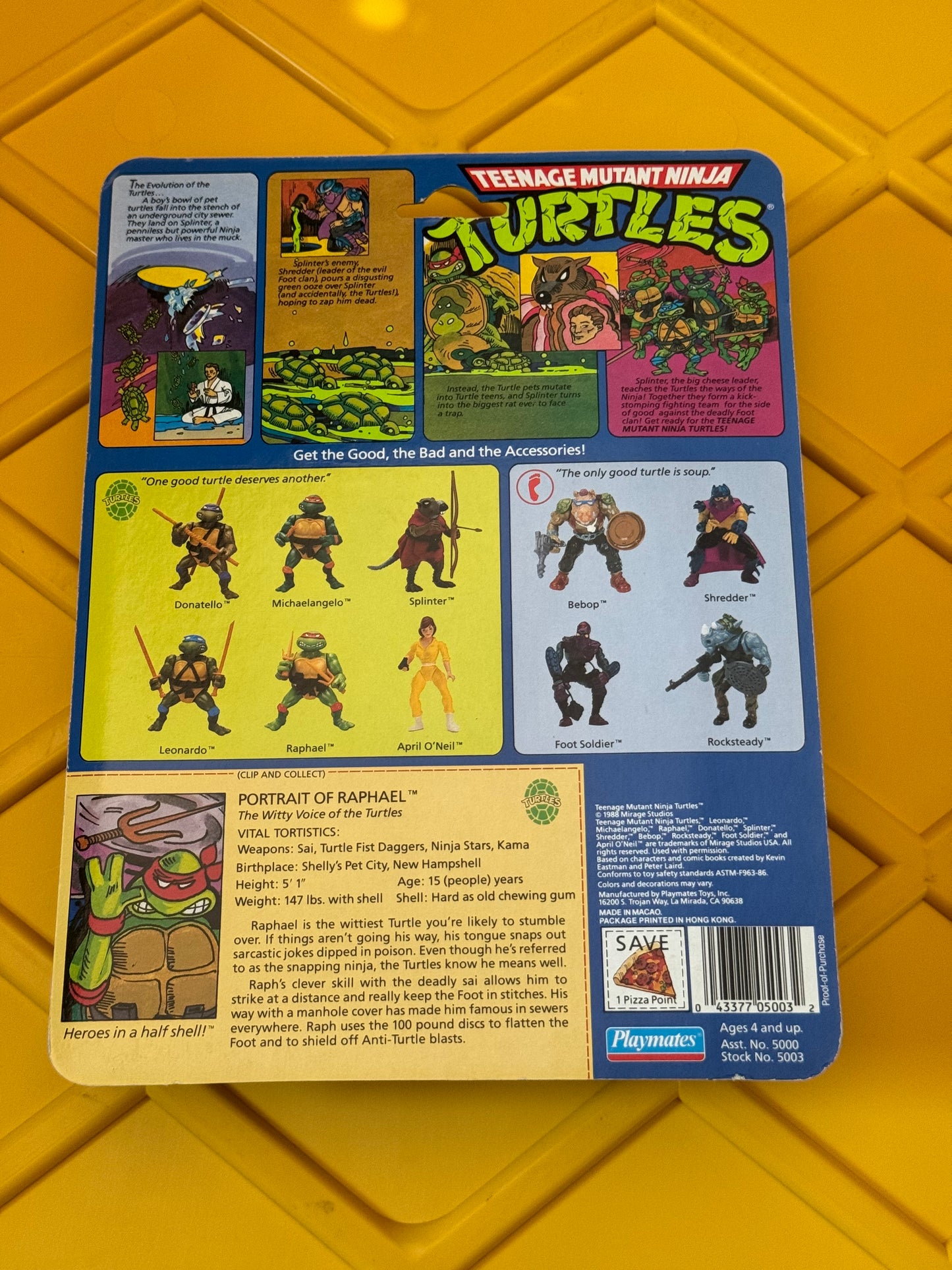 TMNT Raphael 1988 Playmates DAMAGE
