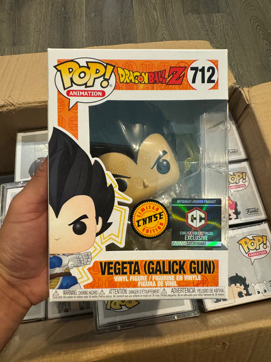 Vegeta Galick Gun Funko Pop #712 Chalice Metallic Chase Exclusive Dragon Ball Z