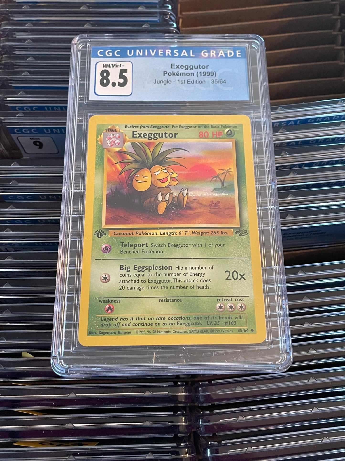 Exeggutor Jungle 1st Edition 35/64 Pokémon (1999) CGC 8.5