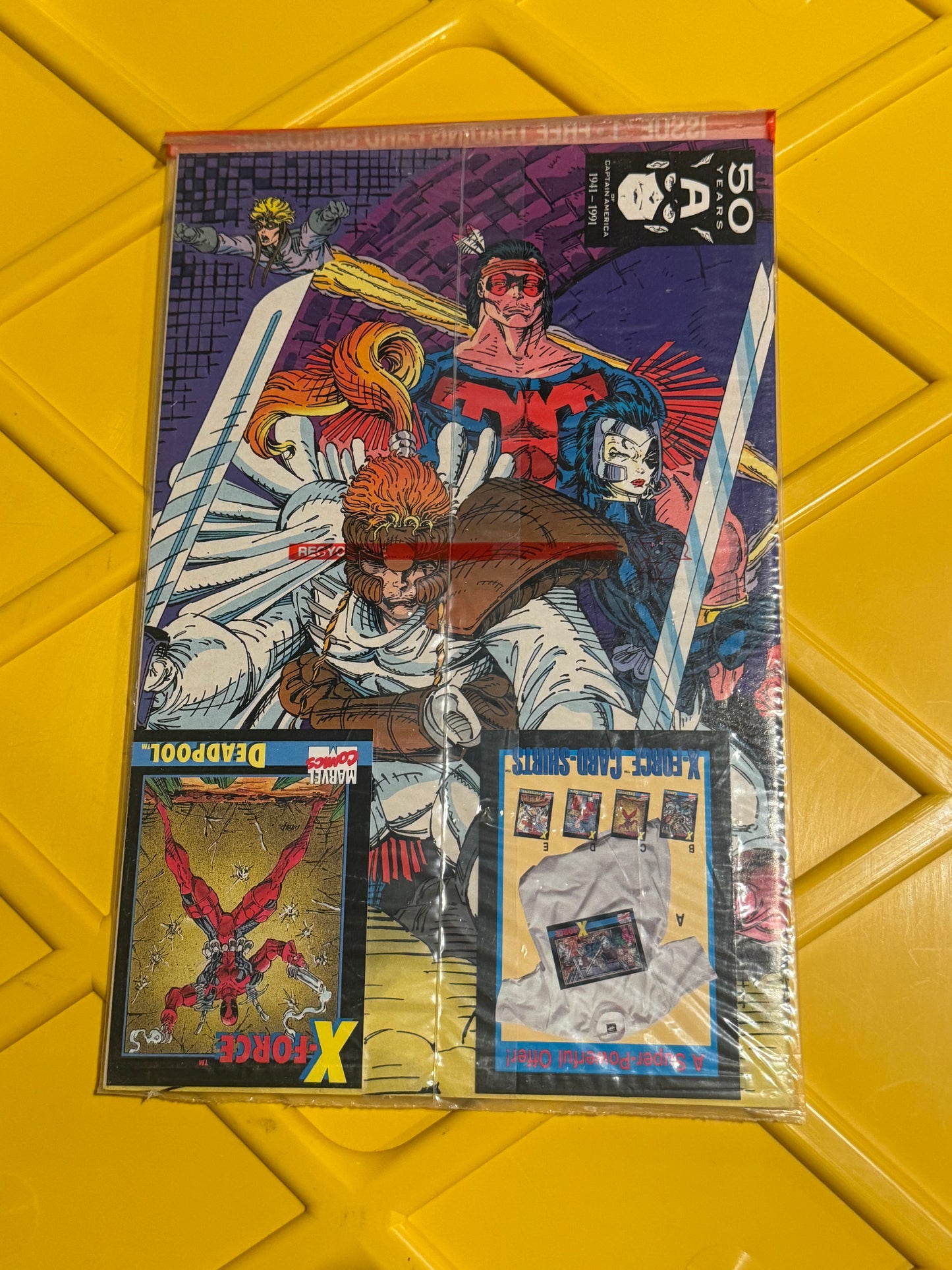 X-Force #1 Sealed Polybag DEADPOOL TRADING CARD NM