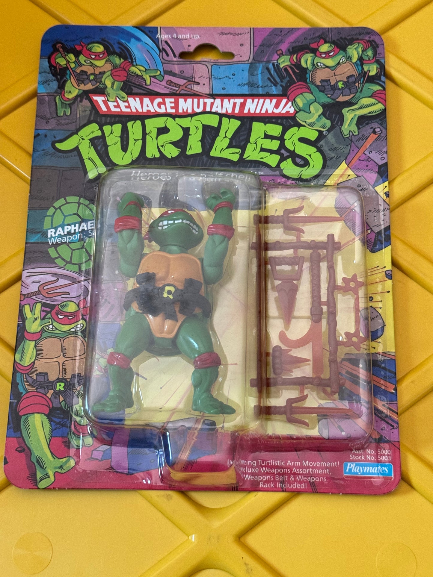 TMNT Raphael 1988 Playmates DAMAGE