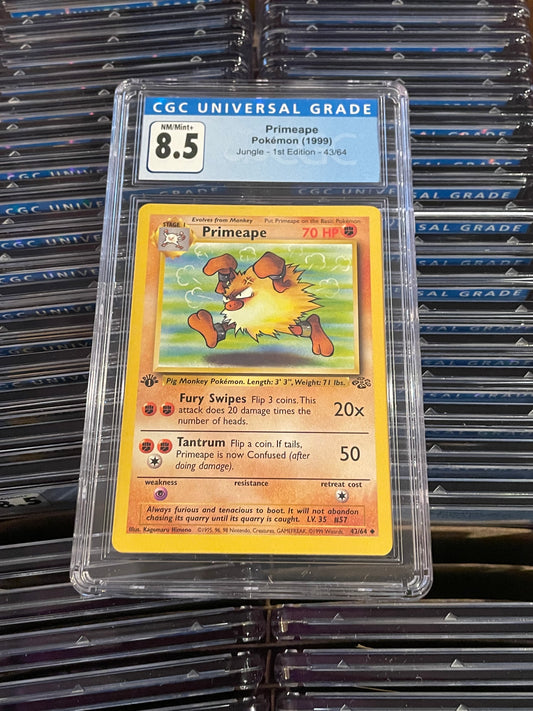 Primeape Jungle 1st Edition 43/64 Pokémon (1999) CGC 8.5