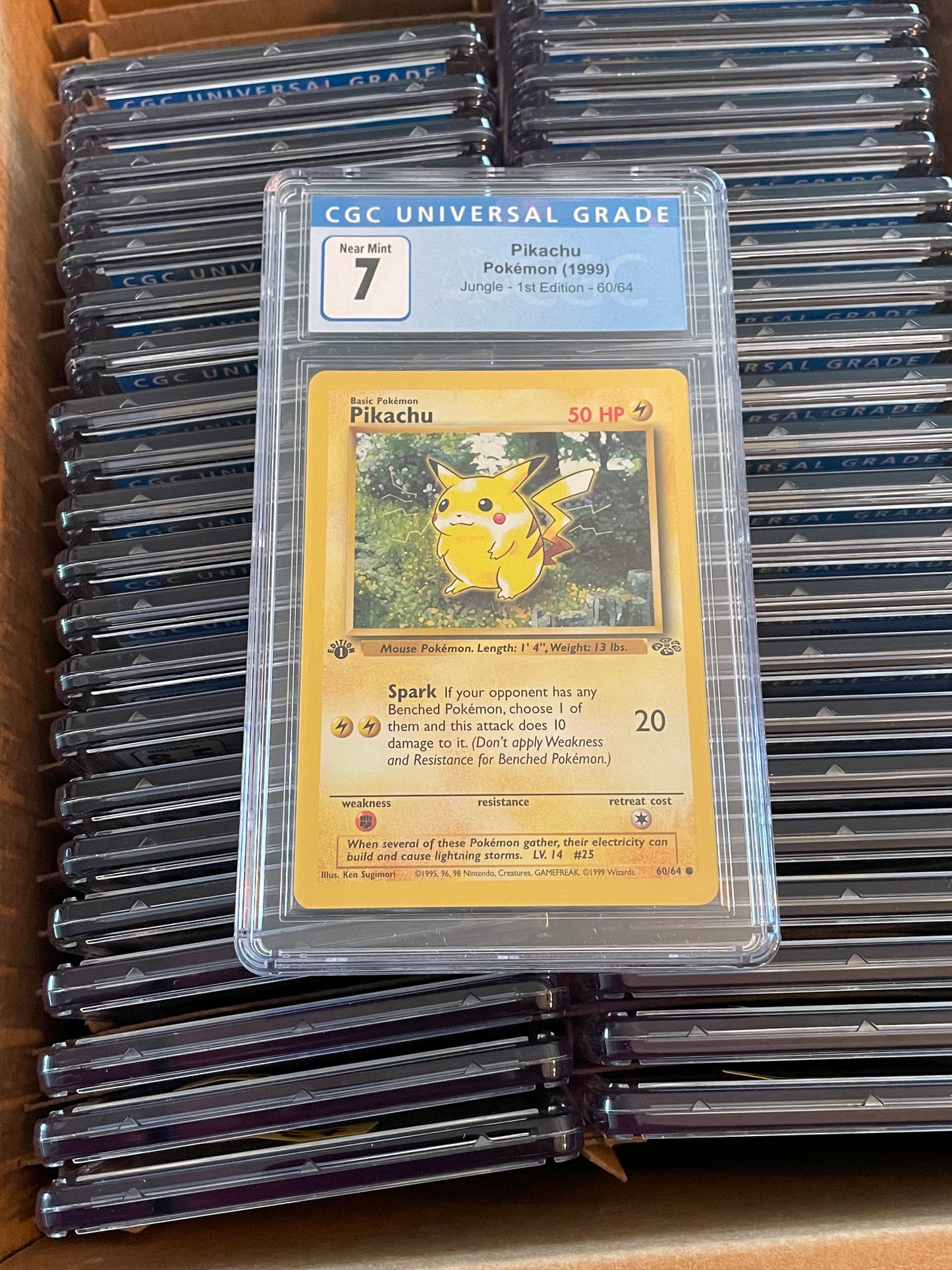 Pikachu Jungle 1st Edition 60/64 Pokémon (1999) CGC 7