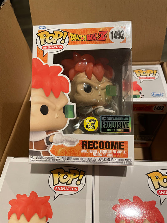 Recoome Funko Pop #1492 Entertainment Earth Exclusive GITD Dragon Ball Z