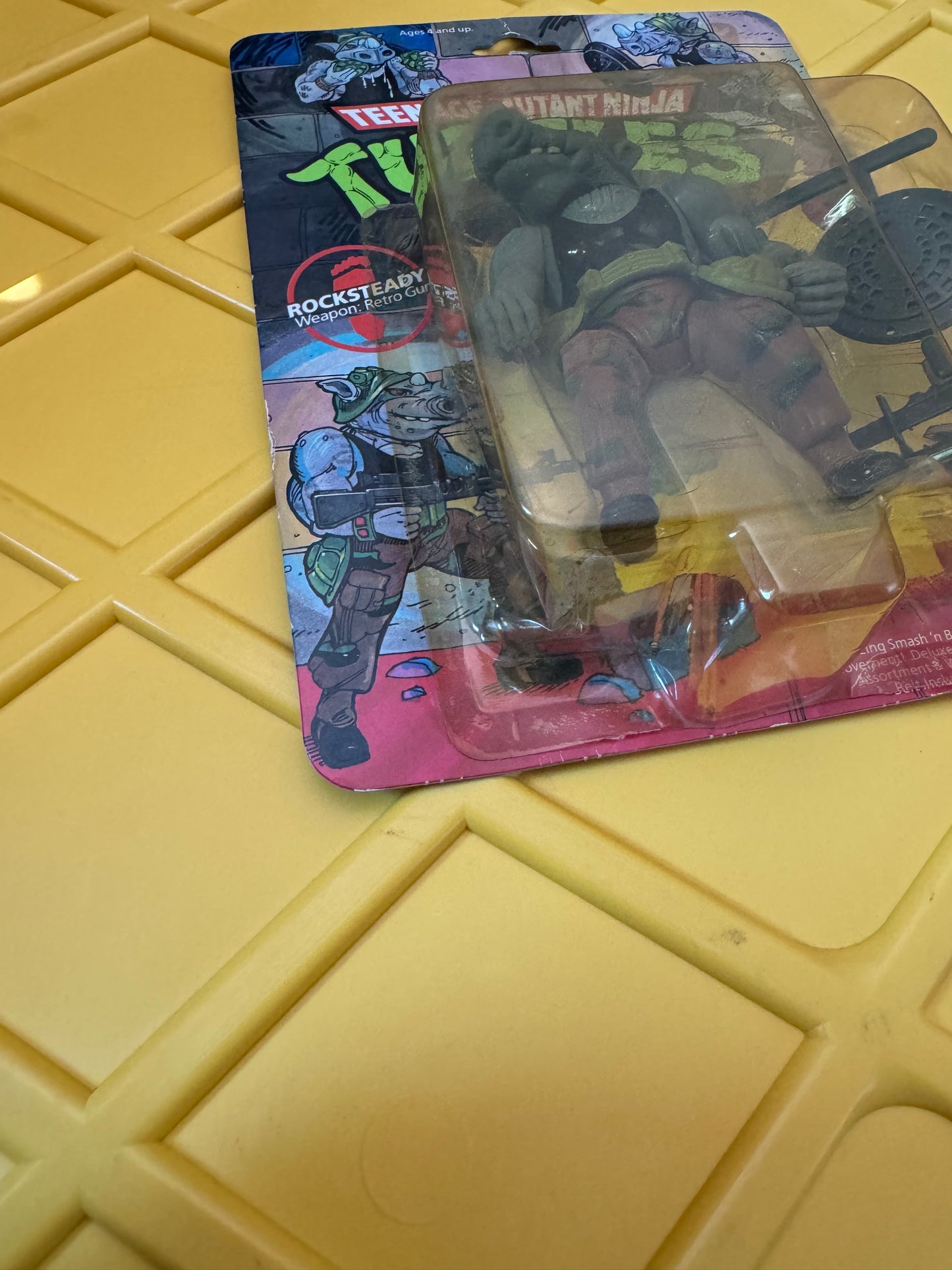 TMNT Rocksteady 1988 Playmates DAMAGE