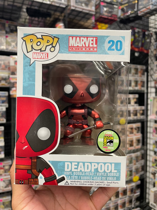 Deadpool Funko Pop #20 SDCC2013 Metallic Marvel