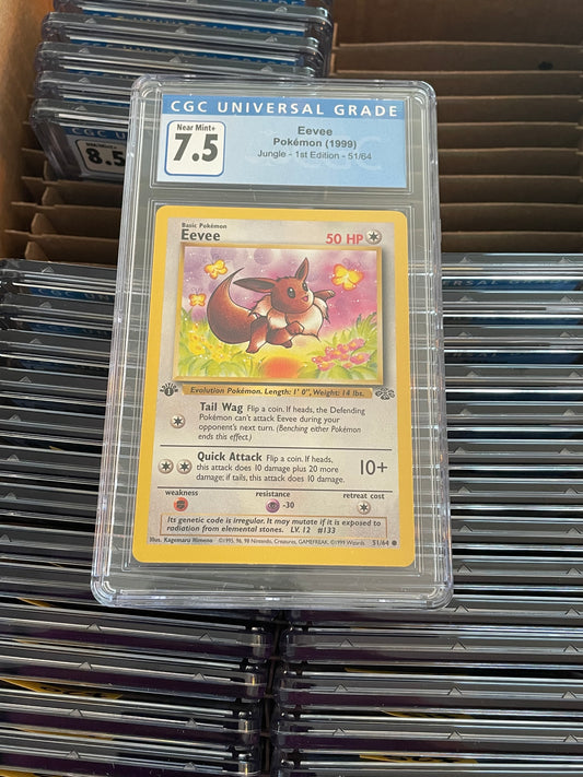 Eevee Jungle 1st Edition 51/64 Pokémon (1999) CGC 7.5