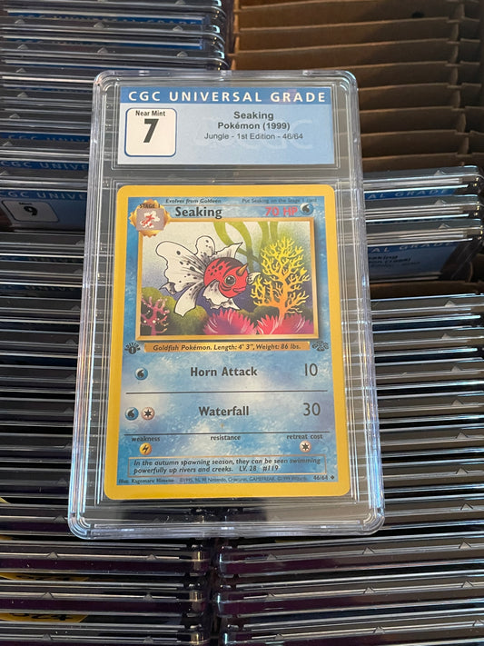 Seaking Jungle 1st Edition 46/64 Pokémon (1999) CGC 7