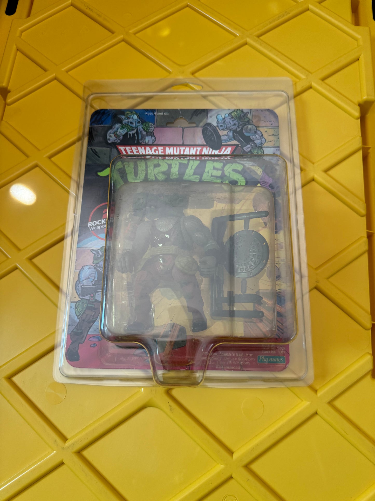 TMNT Rocksteady 1988 Playmates DAMAGE