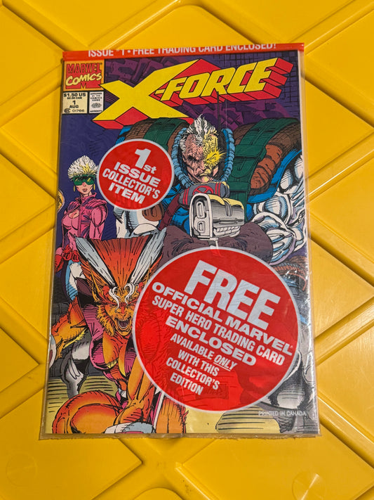 X-Force #1 Sealed Polybag DEADPOOL TRADING CARD NM