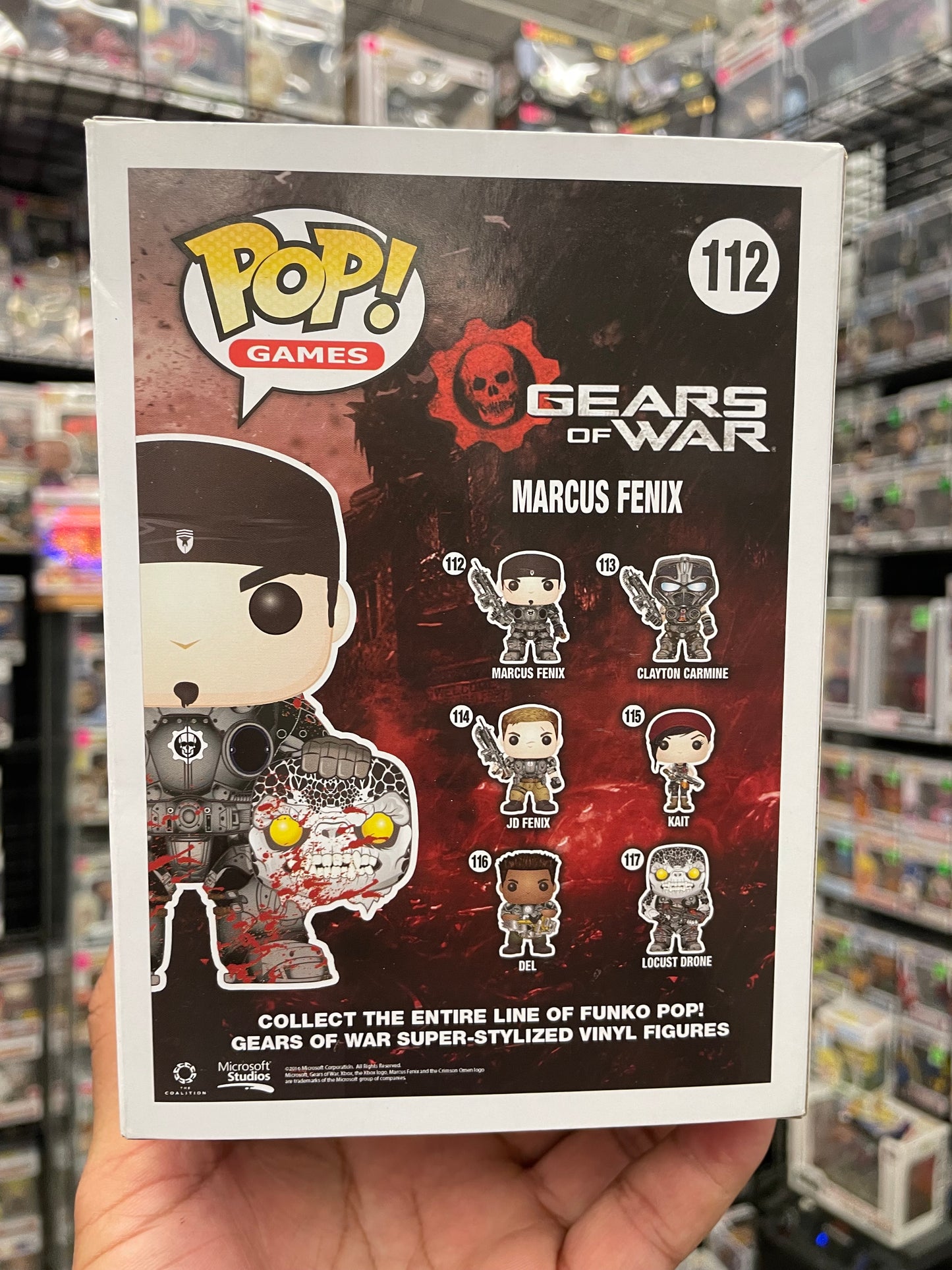 Marcus Fenix Funko Pop #112 Gears Of War SDCC2016 Exclusive 1000PCS Vaulted