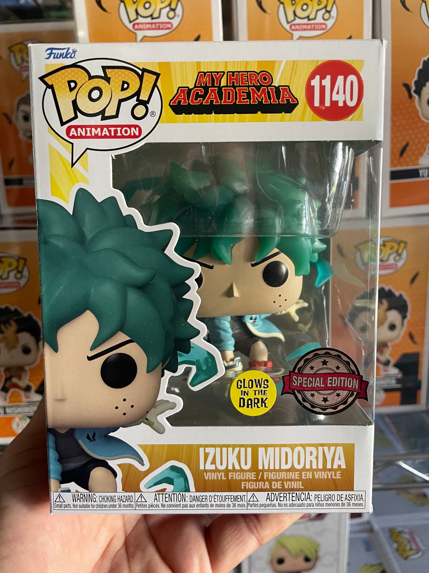 Izuku Midoriya Funko Pop #1140 My Hero Academia Special Edition Glow