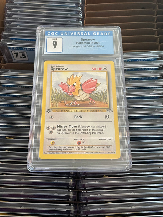 Spearow Jungle 1st Edition 62/64 Pokémon (1999) Cgc 9