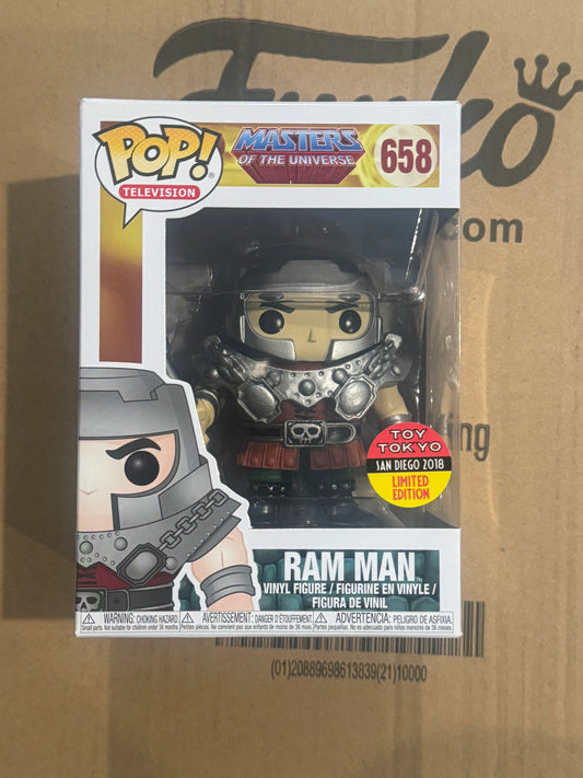 Ram Man Funko Pop #658 Masters Of The Universe SDCC 2018 Exclusive Toy Tokyo